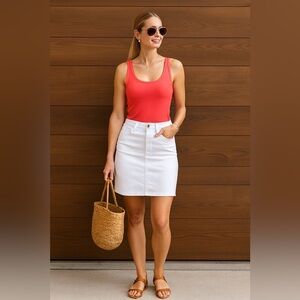Cleo White Midi Skirt